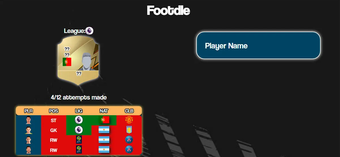 Footdle - Play game on Wordle